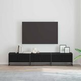 vidaXL TV omarica Črni hrast 210 x 35 x 41 cm Konstruiran les | Shoptok.si