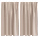  Zavjese za blackout s prstenovima 2 pcs Sivo-smeđa 140 x 140 cm | Eponuda.com