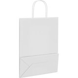  Papirnate vrećice 250 kom s ručkama bijele 26x12x35 cm | shoptok.hr