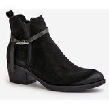 Zazoo 2326 Suede Women's Slip-On Boots Black | shoptok.hr