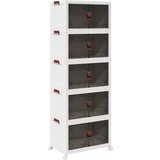 vidaXL Škatla za shranjevanje s kolesi 75 L 64x40x179 cm | Shoptok.si