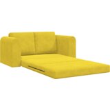 vidaXL Podni kauč na razvlačenje 2-u-1 Žuti 148x71x83 cm Velvet Cijene