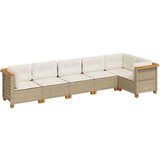 vidaXL 6-dijelni set vrtnih sofa s jastucima bež od poliratana | shoptok.hr