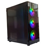 EZ-Cool KUĆIŠTE GNC GAMING ND-570 BEZ NAPAJANJA, prozirna stranica, 3x120mm RGB ventilator | Eponuda.ba