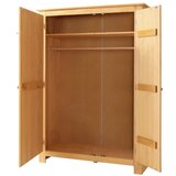 Støraa Garderobna omara iz masivnega bora z ogledalom v naravni barvi 120x170 cm Bertram – | Shoptok.si