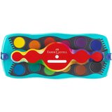 Faber-Castell vodene barvice connect s čopičem, 12 kosov, turkizen | Shoptok.si