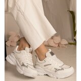Gemre White women's sports sneakers with glitter Maleda | Shoptok.si