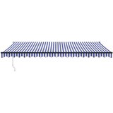  Automatska tenda na uvlačenje plavo-bijela 5 x 3 m | shoptok.hr