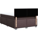 vidaXL Box spring postelja z vzmetnico temno rjava 140x200 cm blago | Shoptok.si