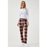  Women's Black Red Patterned Soft Textured Knitted Pajama Bottoms Cijene