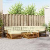 Set vanjskih sofa 7 kom. Prirodna i krem | shoptok.hr