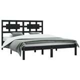  Za krevet od masivne borovine crni 200 x 200 cm | shoptok.hr