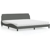  Krevet s madracem Dover tamnosivi 200 x 200 cm od tkanine | shoptok.hr