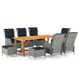  9-dijelni vrtni blagovaonski set svjetlosivi | Eponuda.com