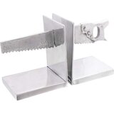 vidaXL držač za knjige Set od 2 Srebrna Aluminij 11 x 14 x 17.5 cm | shoptok.hr