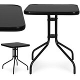 Multi Garden kvadratni vrtni stol 60 cm stol od kaljenog stakla za vrtnu terasu, balkon, crni | shoptok.hr
