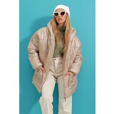 Trend Alaçatı Stili Women's Stone Hooded Outer Pocket Puffer Fashion Oversize Down Jacket | Shoptok.si
