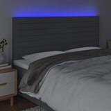  LED uzglavlje tamnosivo 200x5x118/128 cm od tkanine | Eponuda.com