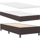  Krevet s Box Springom i madracem tamnosmeđe boje 100x200 cm tkanina | shoptok.hr