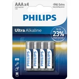 Philips Baterija Ultra Alkaline AAA-LR3, 4 kosi