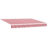 vidaXL Ručna uvlačiva tenda Crveno-bijeli prugasti 350x250 cm | shoptok.hr