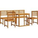  Set za vrtni blagovanje od 5 dijelova od čvrstog drva akacije | shoptok.hr