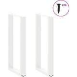  Noge za barski stol U-oblika 2 kom Bijele 40 x (90-91) cm Čelik | shoptok.hr