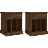 Maison Chic Dvo delni komplet Nočne omarice - Nočne mize rjav hrast 43x36x50 cm, (21687163) Cene