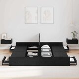Krevet s ladicama Crni hrast 180 x 200 cm Konstruirano drvo | Eponuda.ba