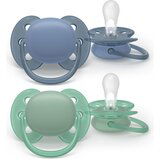 Avent tolažilna duda - silikon Ultra Soft 6-18m, M, enob., 2/1 Cene
