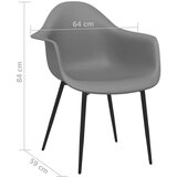  Jedilni stoli 4 kosi sive barve PP, (20812372) | Shoptok.si