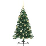 vidaXL Umjetna preddekorirana božićna jelka Zelena 120 cm PVC | Shoptok.si