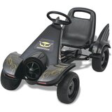  Go Kart sa Pedalama i Podesivim Sjedalom Crni | shoptok.hr
