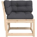  Kutna vrtna sofa s jastucima 73x73x78 cm od masivne borovine | shoptok.hr