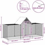  Kokošinjac od pocinčanog čelika 3 x 1 x 1,5 m | shoptok.hr