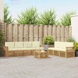  Setovi sofa 8 kom. Bijela i krem Poliester | shoptok.hr