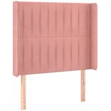  LED uzglavlje ružičasto 93x16x118/128 cm baršunasto | shoptok.hr