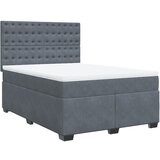 vidaXL Box spring posteljni z vzmetnico temno siv 140x190 cm žamet, (21309069) Cene