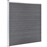vidaXL set WPC ograda 10 kvadratnih + 1 kosa 1830 x 186 cm sivi | shoptok.hr