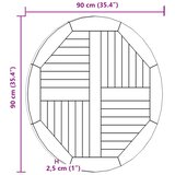 Stolna ploča od masivne tikovine okrugla 2,5 cm 90 cm | shoptok.hr