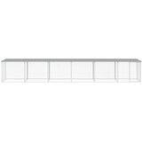  Kavez za kokoši s krovom svjetlosivi 603x98x90 cm čelični | shoptok.hr