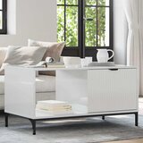  Kava Stol Visoki sjaj bijela 90 x 49 x 46 cm Konstruirano drvo | shoptok.hr