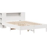  Krevet s regalom z knjige bez madraca bijeli 120x190cm borovina | shoptok.hr