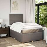 vidaXL Krevet s oprugama i madracem smeđesivi 120 x 200 cm od tkanine | shoptok.hr