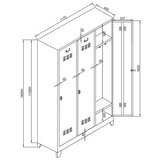 Hanah home Ormarić za skladištenje Js1012Tu Grei Orange | ePonuda.com