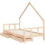  Okvir za dječji krevet s ladicama 90x200 cm od masivne borovine | shoptok.hr