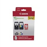 Canon Komplet tinta PG-560 (crna) + CL-561 (boja), original + foto papir | shoptok.hr
