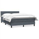  s oprugama i madracem tamnosivi 160x210 cm baršunasti | shoptok.hr