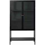 Unique Furniture Črna kovinska vitrina 88x132 cm Carmel –