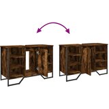 Ormarić za umivaonik boja dimljenog hrasta 91x35x60 cm drveni | shoptok.hr
